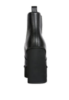 Rag Company black block heel ankle boots with a sleek design and sturdy construction