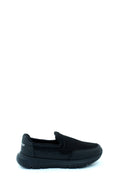 Black Chunky-Sole Slip-On Sneakers for Men – front view