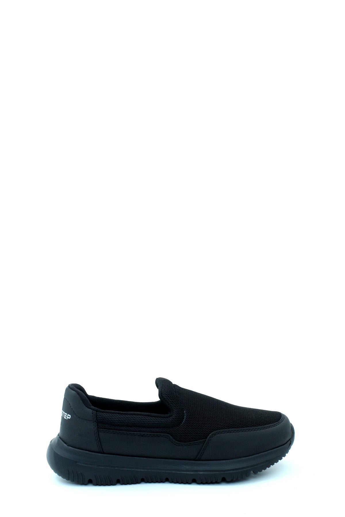 Black Chunky-Sole Slip-On Sneakers for Men – front view