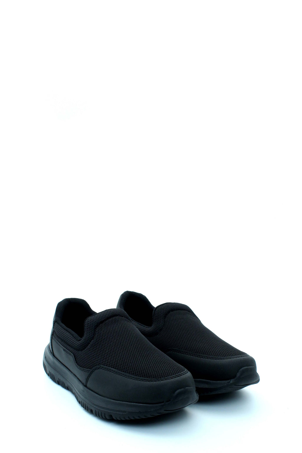 Black Chunky-Sole Slip-On Sneakers for Men – styled view