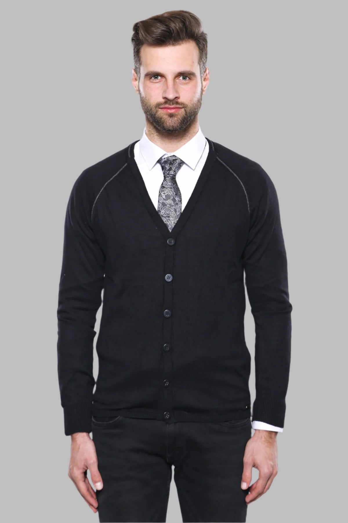 Black Cotton Knitwear – front view