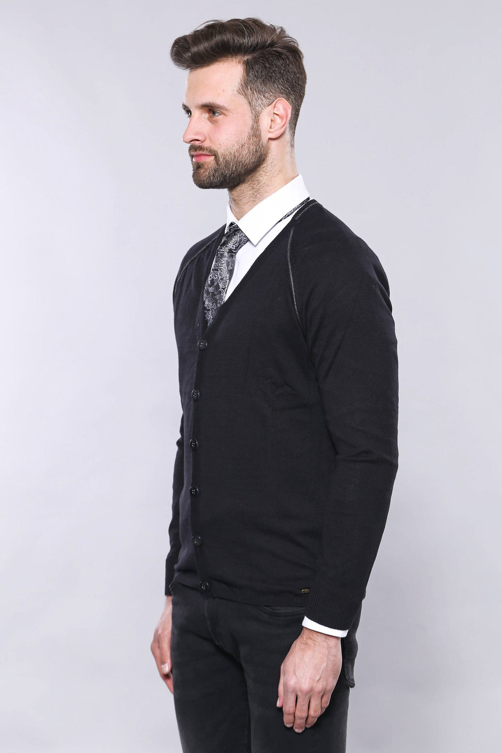 Black Cotton Knitwear – detail view