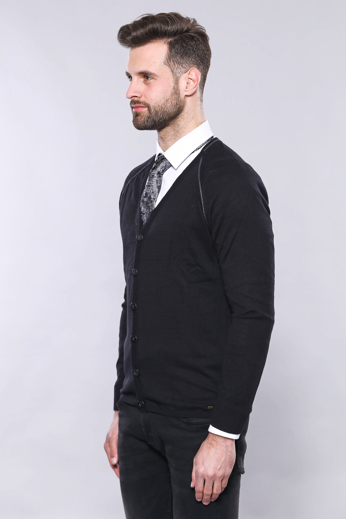 Black Cotton Knitwear – detail view