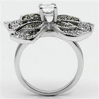 Elegant black crystal butterfly statement ring by VacationGrabs with intricate design and shimmering stones