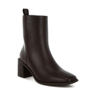 Rag Company black faux leather ankle boots with a sleek design and chunky heel for stylish outfits