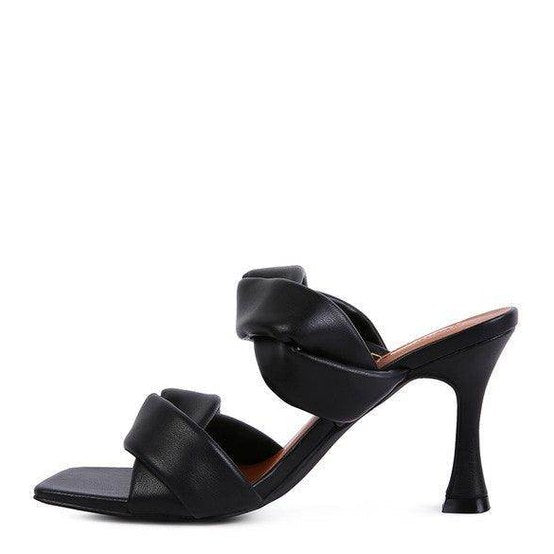 Elegant black heeled summer sandals with stylish crisscross design for chic summer outfits