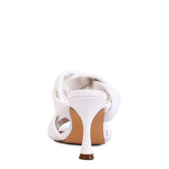 Stylish black heeled summer sandals with a modern design and comfortable fit for casual outings