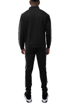 Black Jordan Tape Track Jacket Jogger Set - VacationGrabs