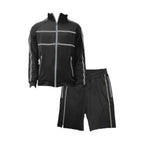 Black Jordan Track Jacket Short Set - VacationGrabs