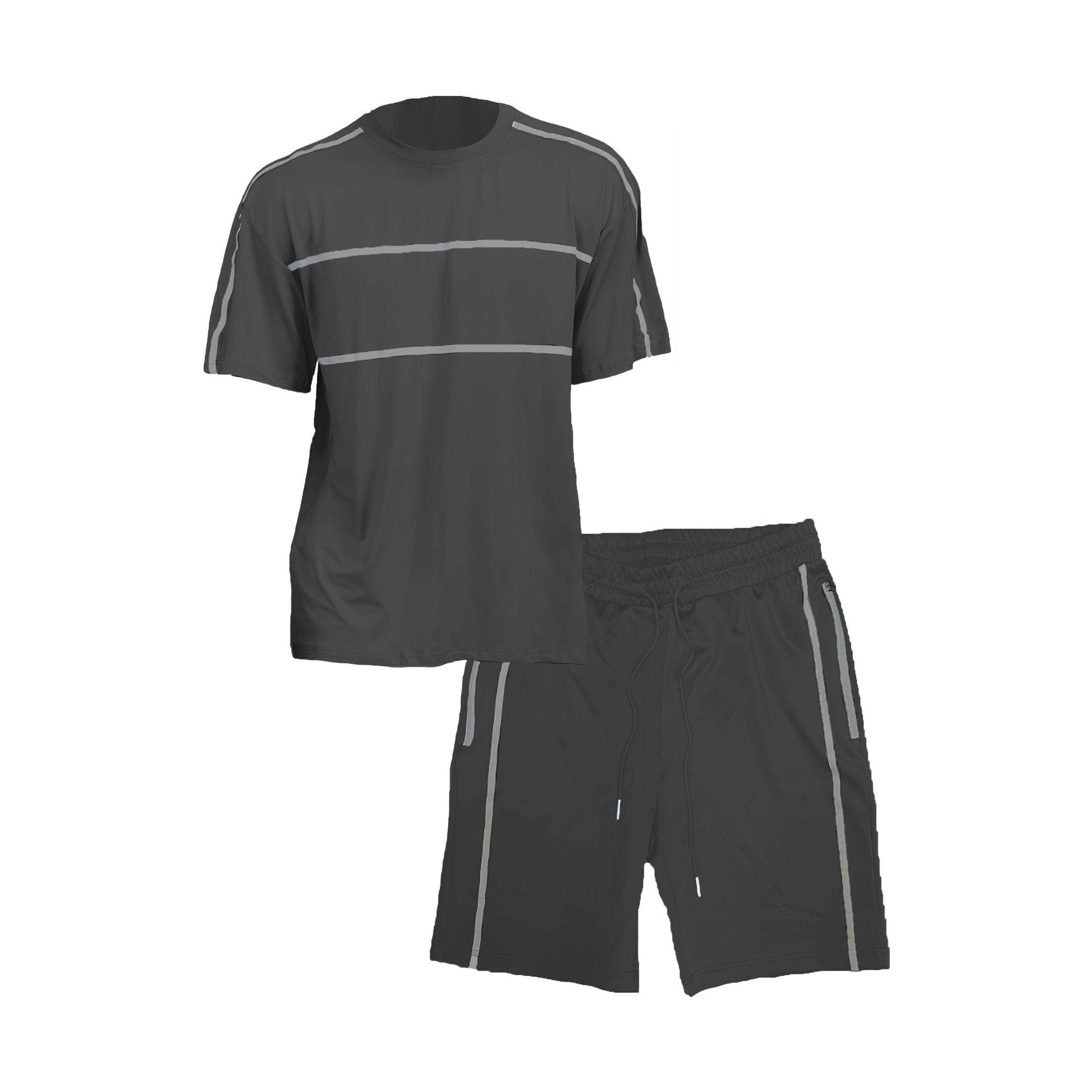 Black Jordan Tshirt Short Set - VacationGrabs