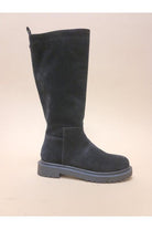Women's Shoes - Boots Black Low Platform Mid-Calf Boots