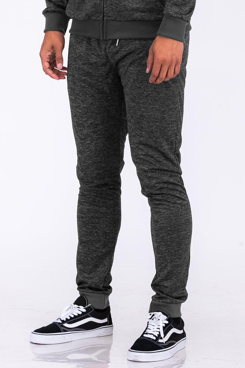 Men's Activewear Black Marbled Light Weight Active Joggers