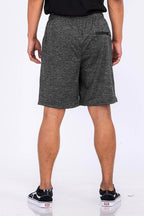 Black Marbled Light Weight Active Shorts - VacationGrabs