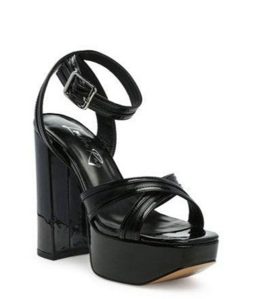 Women's Shoes - Heels Black Nyle Platform Heeled Sandals