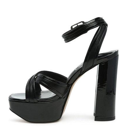 Women's Shoes - Heels Black Nyle Platform Heeled Sandals