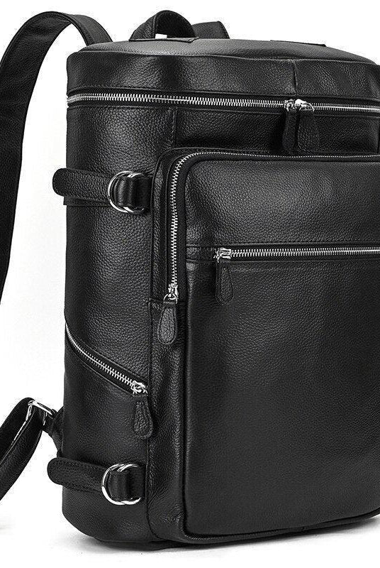 Luggage & Bags - Backpacks Black Or Brown Genuine Leather Mens Daypack Casual Backpack