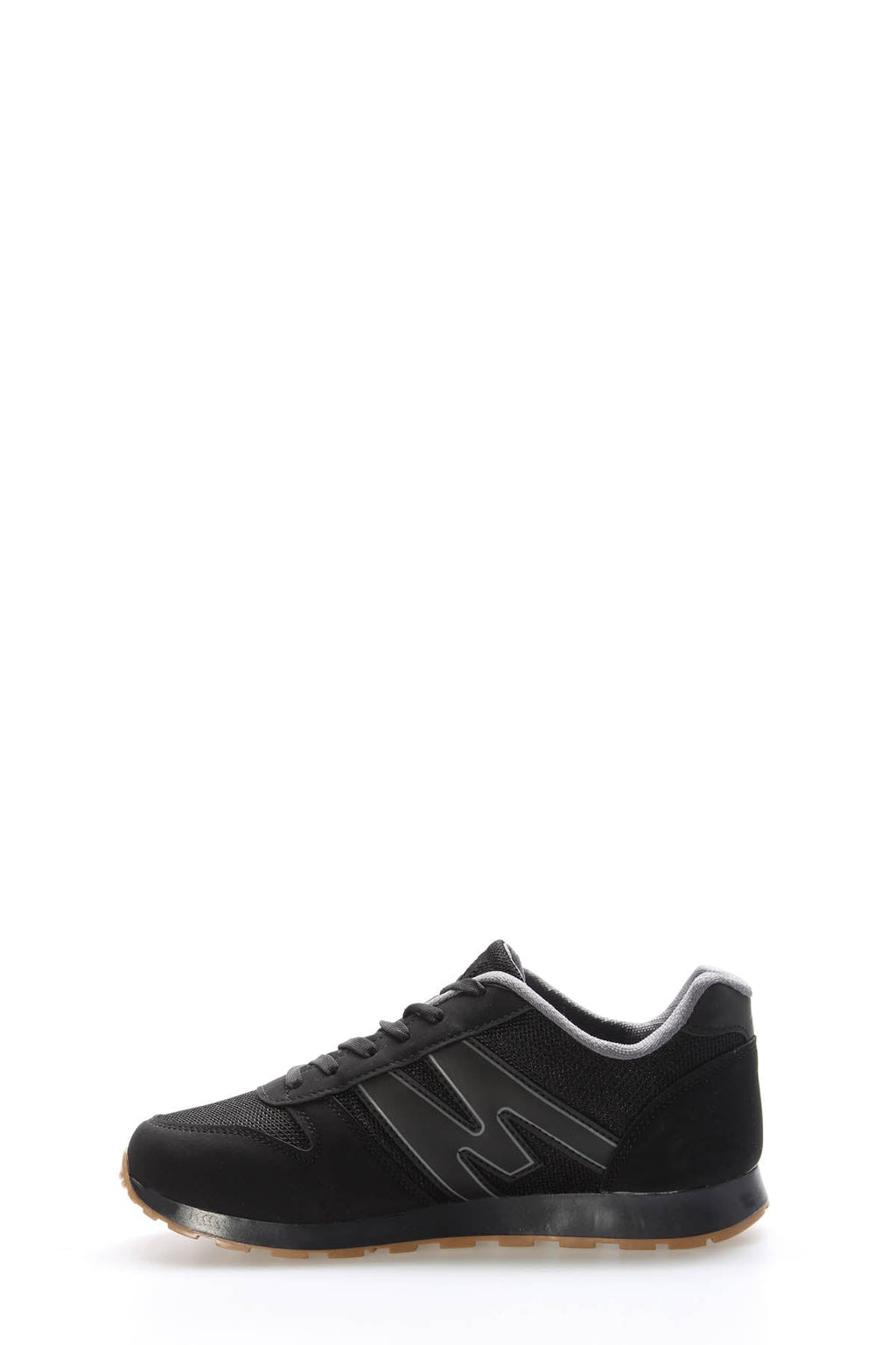 Black Panelled Sport Sneakers for Men – detail view