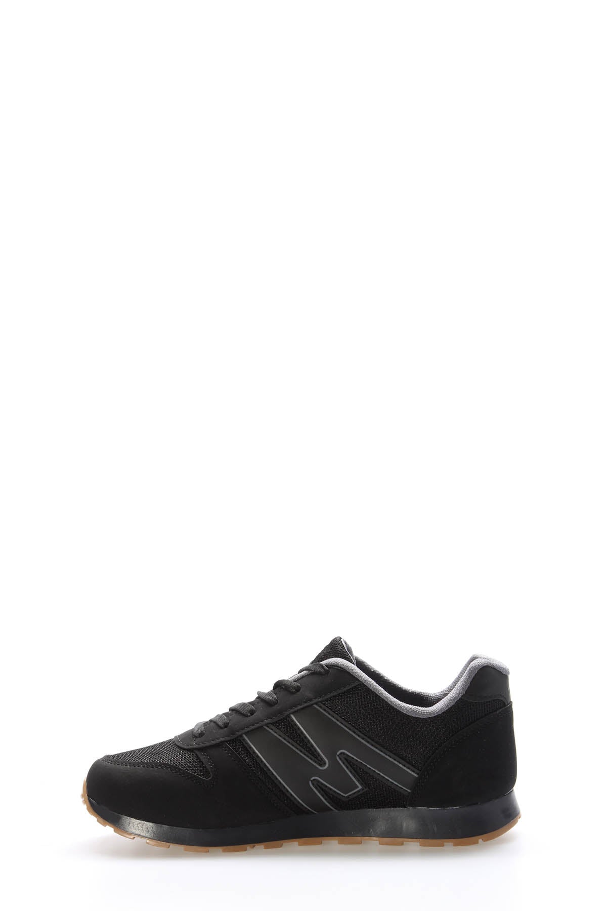 Black Panelled Sport Sneakers for Men – detail view