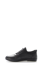 Black Perforated-Toe Leather Sneakers for Men – detail view