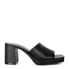 Rag Company black platform sandals for women with open toe and block heel