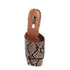 Rag Company women's sandals with snakeskin pattern and open toe design black platform sandals for women