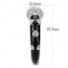 Black rhodium bangle bracelet adorned with sparkling crystals for elegant fashion accents