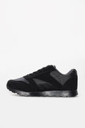 Black Rugged-Sole Panel Sneakers for Men – front view