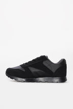 Black Rugged-Sole Panel Sneakers for Men – front view