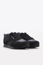 Black Rugged-Sole Panel Sneakers for Men – side view
