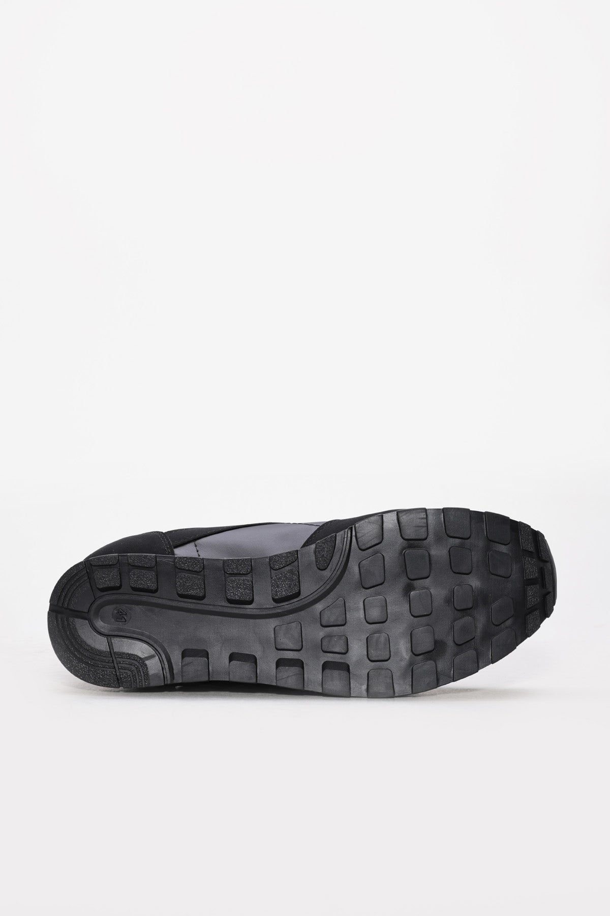 Black Rugged-Sole Panel Sneakers for Men – styled view