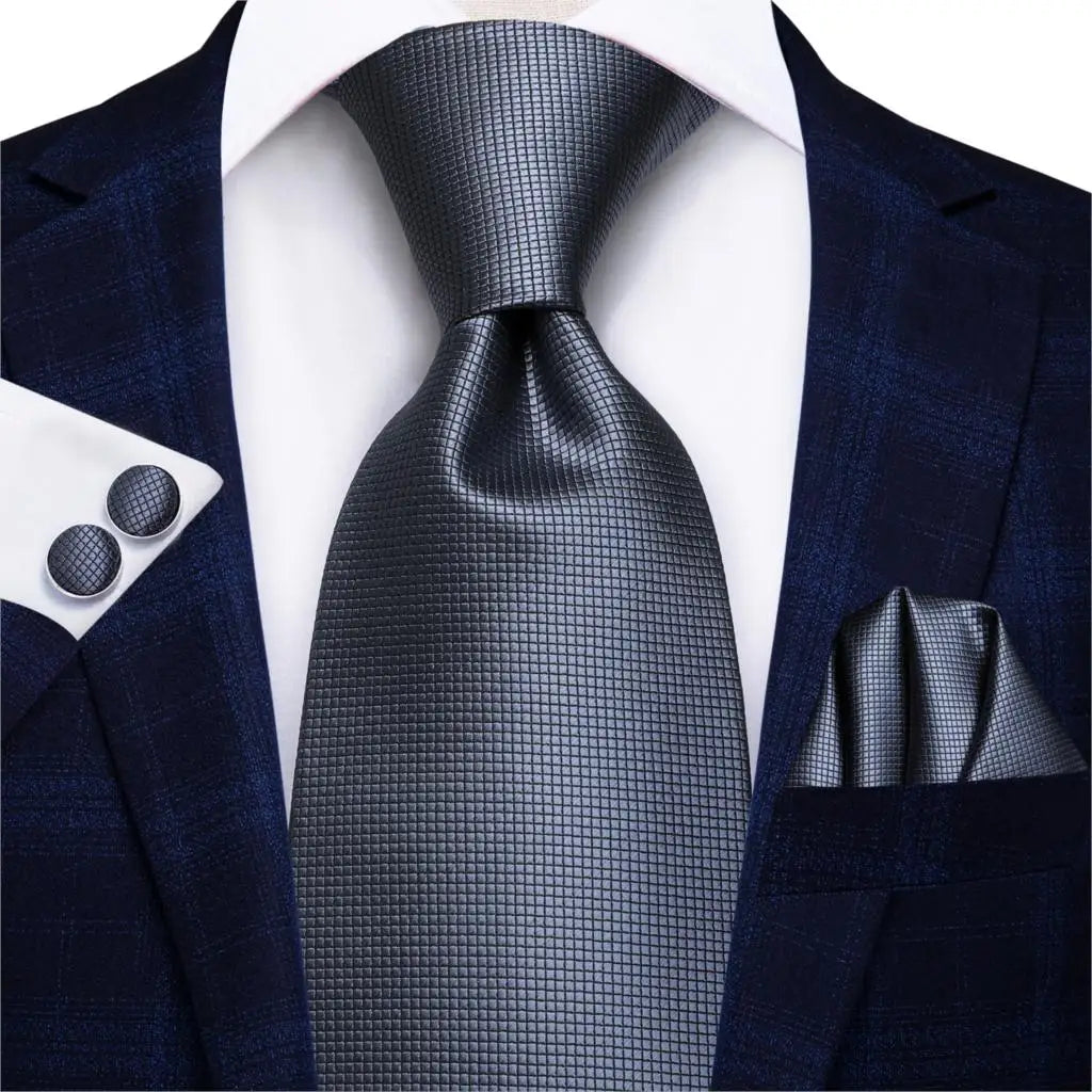 Black silk paisley tie for men, perfect for formal events
