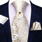 black silk paisley tie for men, elegant formal accessory