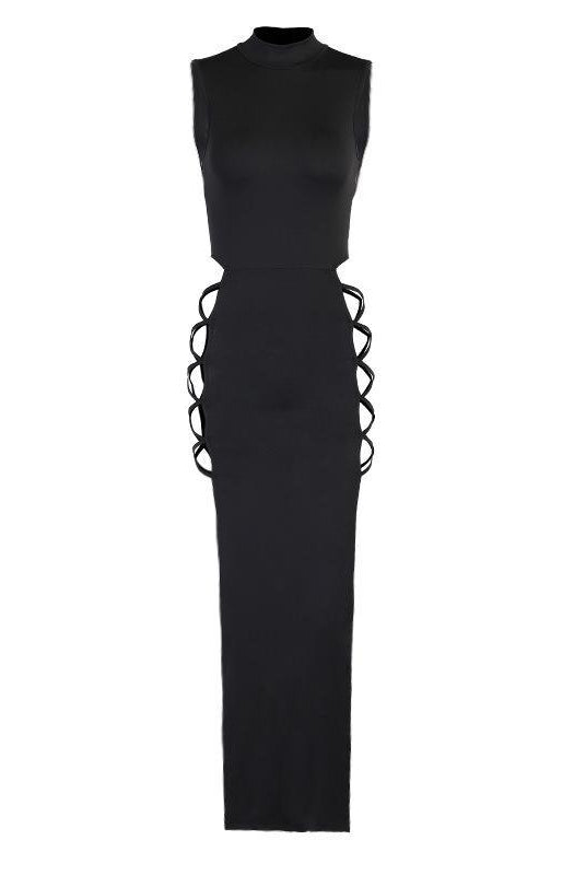Women's Clubwear Black Sleeveless Bandage Sexy Dress For Women