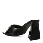 Stylish black slider sandals women with a chic block heel design for fashionable comfort