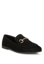Rag Company women's black flats with gold hardware slip on loafers