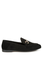 Rag Company black suede flats with gold bit detail women's beige slip on loafers style