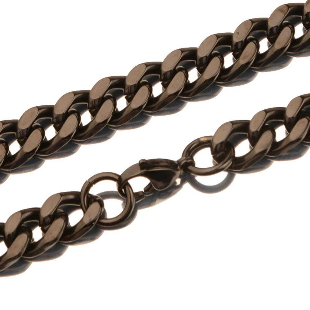 Men's black stainless steel Miami necklace, stylish and durable