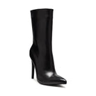 Rag Company black stiletto ankle boots for women with a sleek design and pointed toe