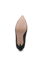 Sole of black stiletto shoes from Rag Company featuring a sleek pointed design for elegant style