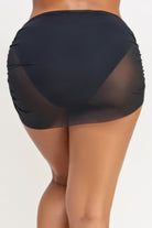 VacationGrabs black swim cover up bottom featuring a stylish ruched design for a flattering fit
