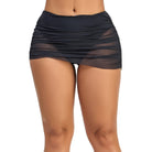 VacationGrabs black swim cover up bottom with ruched design for stylish beachwear