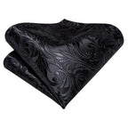 Black tie wedding guest dress fabric with elegant floral pattern