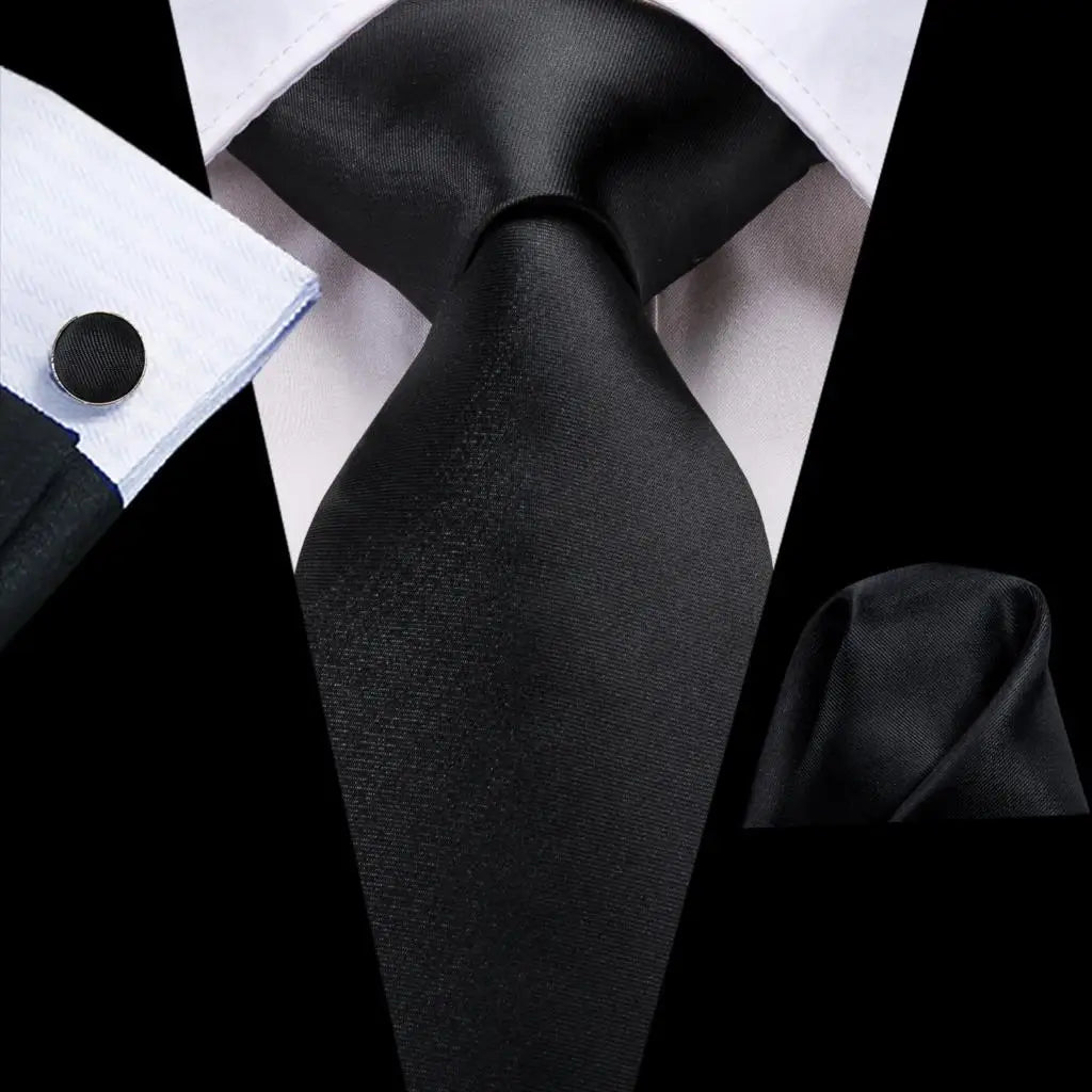 Men's black tie for formal events, sleek satin finish