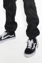 Black Tshirt Ankle Toggle Sweatpants Set - VacationGrabs