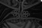 Women's Shirts - Cropped Tops Black Velvet Short Steampunk Crop Jacket Stand Long Sleeve