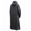 black waterproof raincoat for adults, ideal for travel and outdoor use