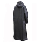 black waterproof raincoat for adults, ideal for travel and outdoor use