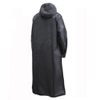 black waterproof raincoat for adults, ideal for travel and outdoor use