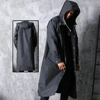 black waterproof raincoat for adults, durable material for all-weather wear