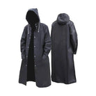 black waterproof raincoat for adults, durable outerwear for wet weather